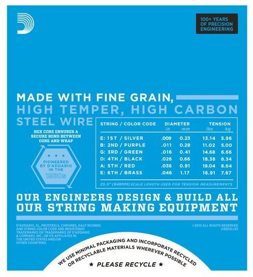 D'Addario  EXL 125 E-Gitarren Saiten .009-.046