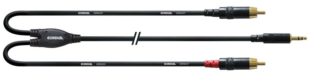 Cordial CFY 6 WCC, 6m, 3,5mm Stereo Klinke2x Cinch male Insertkabel