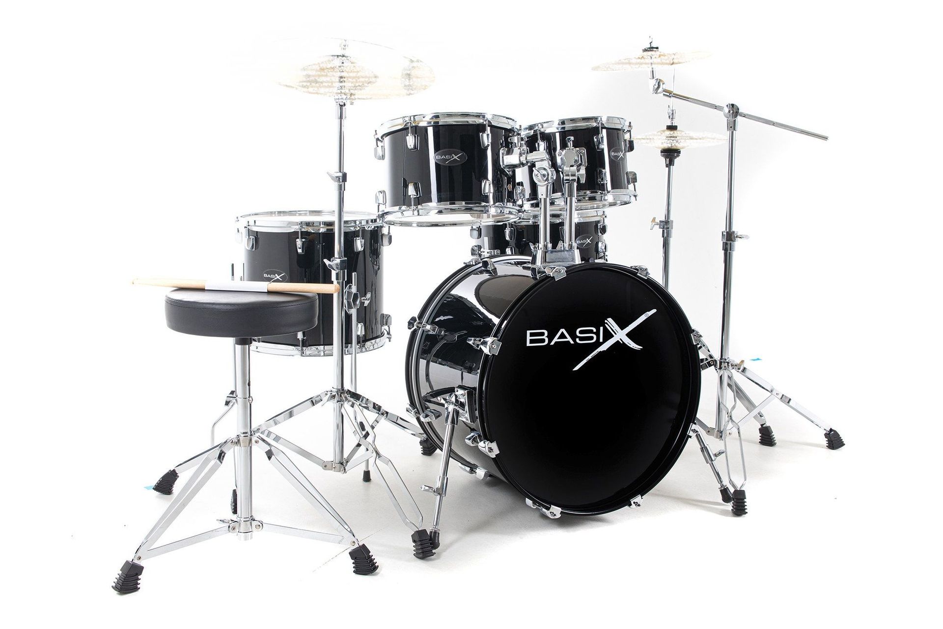 Basix Classic Einsteiger Schlagzeug-Set schwarz_00053212_