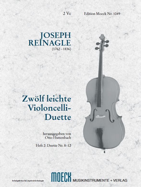 Noten 12 leichte Duette Band 2 (Nr.8-12) Cello Reinagle Joseph / Otto Huttenbach