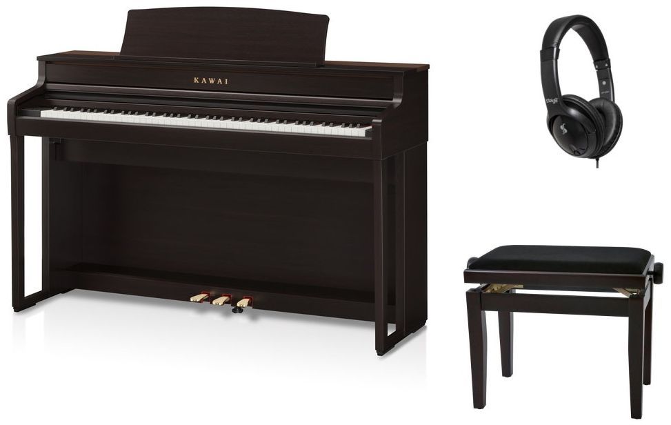 KAWAI CA-501R Set Digitalpiano Rosenholz + Klavierbank+ Stereo Kopfhörer