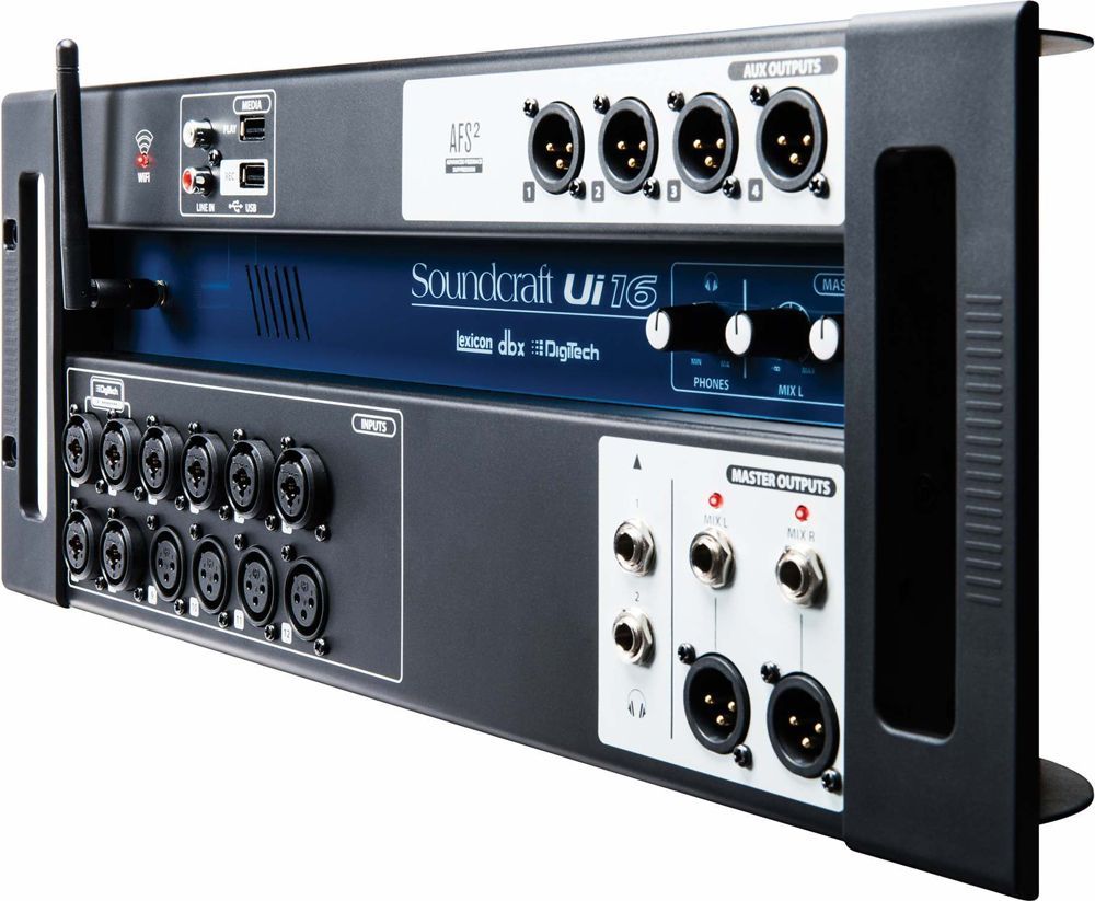 Soundcraft Ui16  19"Digitalmixer mit Tablet/Smartphone/PC-Steuerung und WiFi 4HE