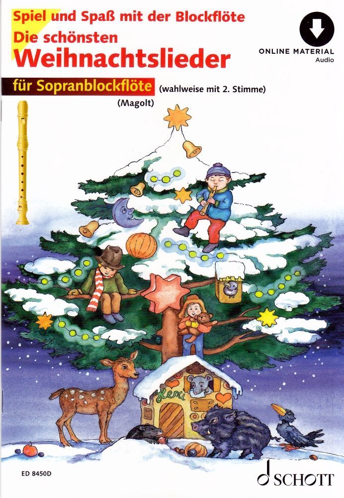 Noten Die schönsten Weihnachtslieder (+Online Audio) Sopranblockflöte ED 8450D_00050679_
