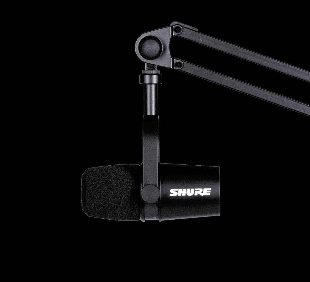 Shure MV 7 Black Motiv Podcast-Mikrofon mit USB und XLR, schwarz