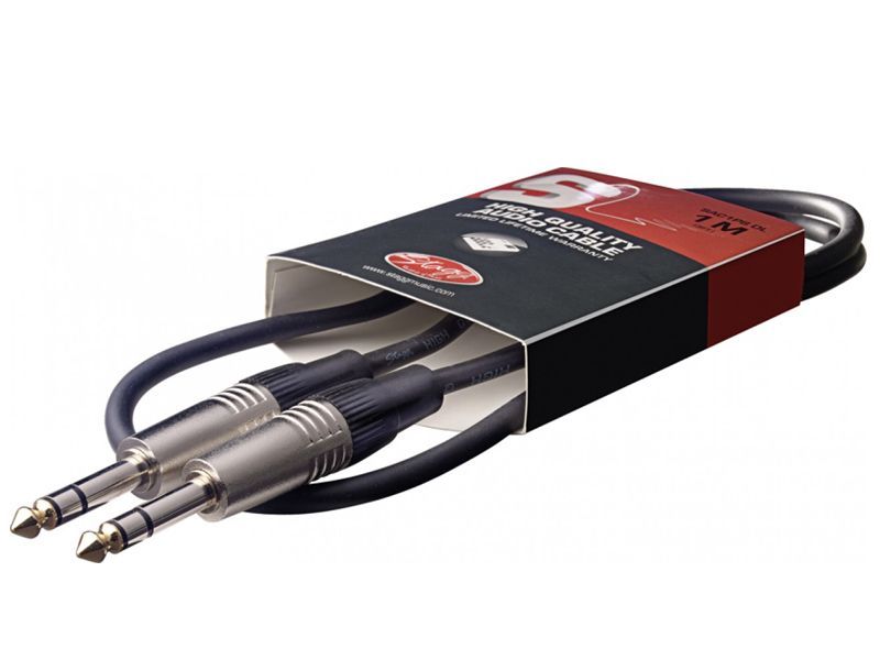 SAC1PSDL Patchkabel 6,3mm StereoKlinkenstecker 6,3mm StereoKlinkenstecker, 1 Meter