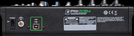 Mackie ProFX10v3 Mischpult 10-Kanal Mixer inkl. Effektgerät, USB-Anschluss_00041787_