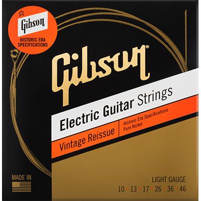 Gibson Vintage Reissue Electric Guitar Strings, 10-46 Light Gauge 