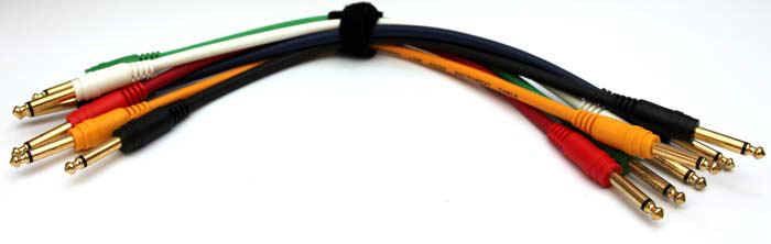 Patchkabel 0,30 m 6,3mm Klinkenstecker beidseitig, 6-Stück-Pack_00000348_