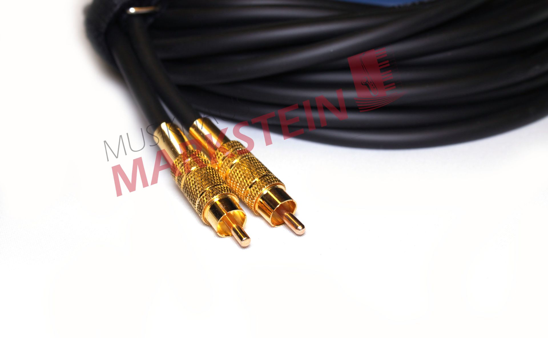 Cinchkabel, Cinchstecker gold  Cinchstecker gold, 5 Meter, schwarz