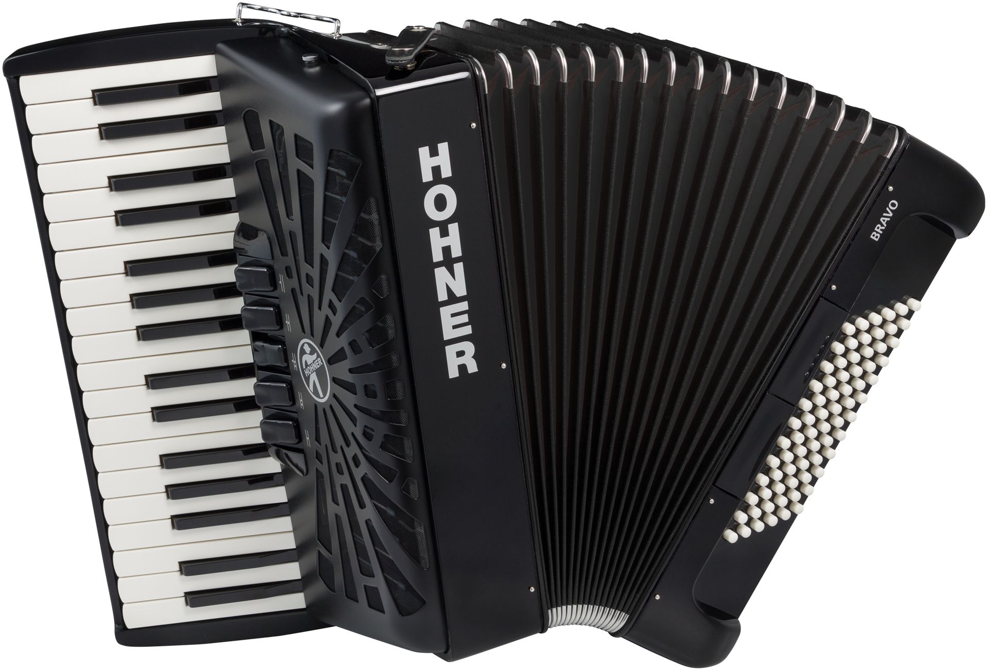 Hohner Bravo III 72 - schwarz  HOA16622  72 Bässe, Silent Key 