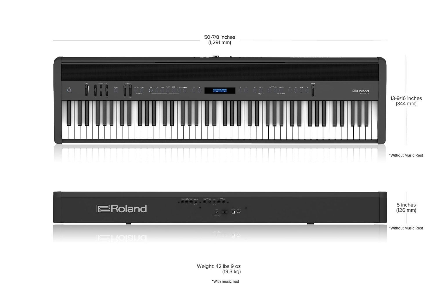 Roland FP-60X-BK Stagepiano schwarz Digitalpiano mit Lautsprechern FP60X BK