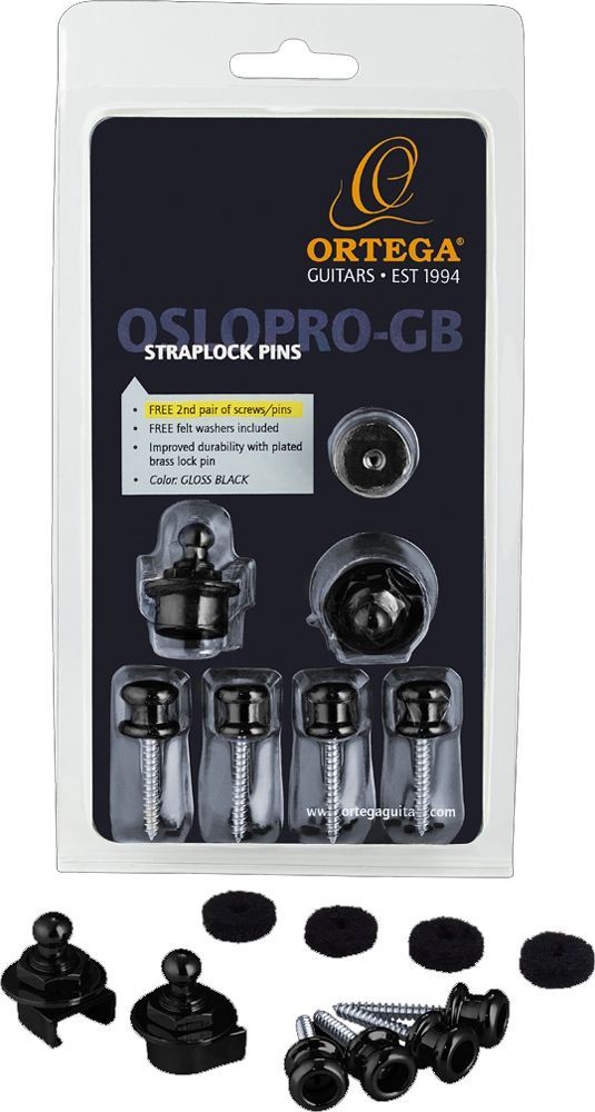 Ortega Strap Lock Pro OSLOPRO-XX Gloss Black