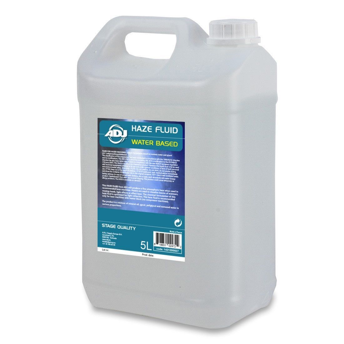 ADJ Haze Fluid water based 5l wasserbasierend 