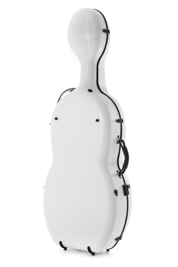 Cello-Etui weiß 4/4 Polycarbonat 4,6 kg  - abnehmbare Rucksackriemen Cello Case 