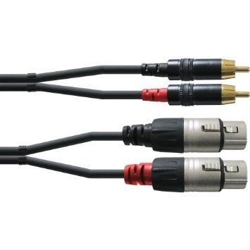 4250197610810 - CFU 3 FC Audio Adapterkabel [2x XLR-Buchse - 2x Cinch-Stecker] 300 m Schwarz