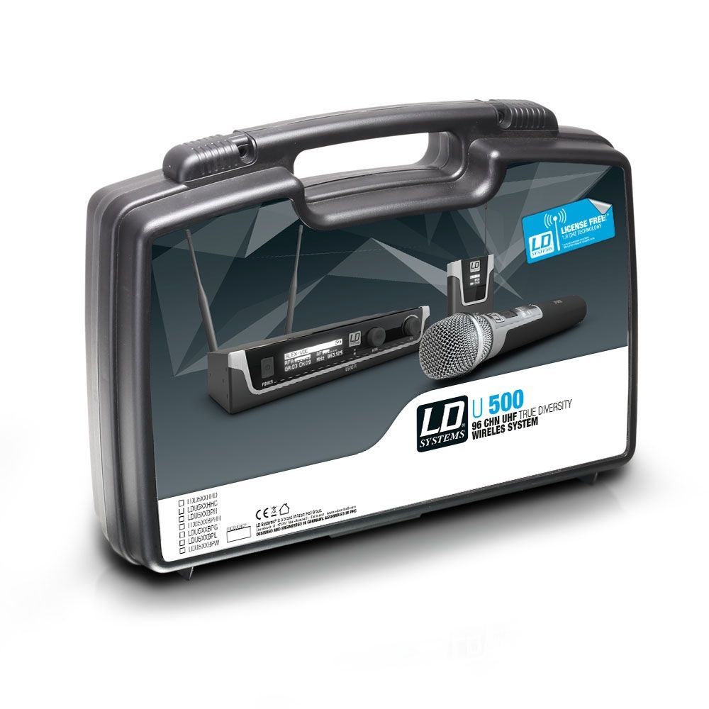 LD Systems U508 HHD UHF Vocal Wireless System, Drahtlos System mit Handsender 