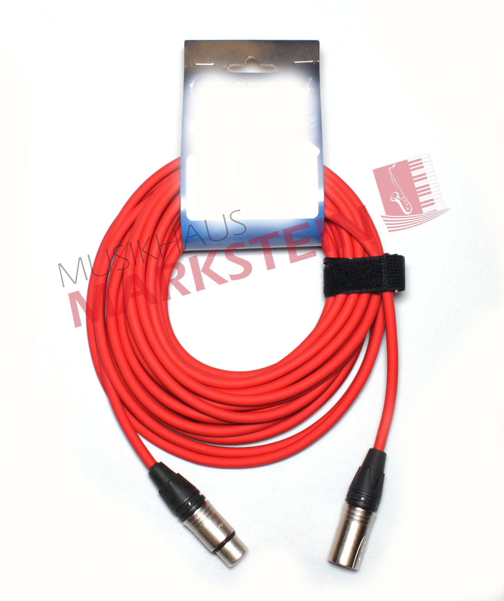 Mikrofonkabel Neutrik XLR male/female, 7,5 Meter rot