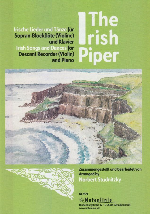 Noten The Irish Piper Irische Lieder und Tänze NL 999 Blockflöte recorder