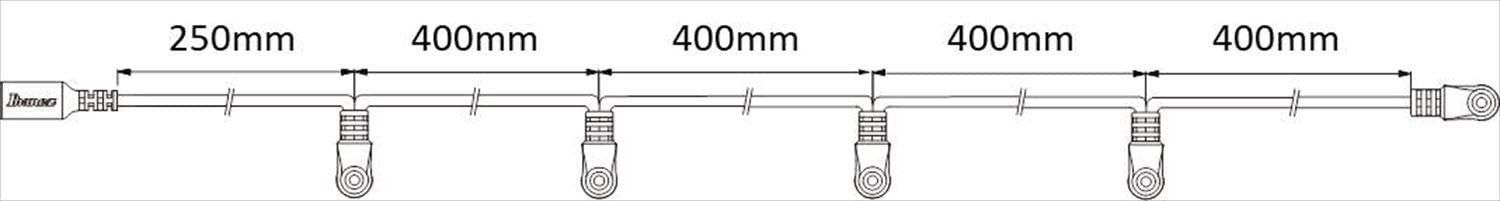 Ibanez DC501L Verrteilerkabel für 5 Effektgeräte  Daisy Chain