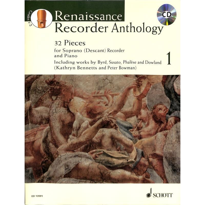Noten Renaissance recorder anthology 1 Blockflöte, Klavier, Gitarre ED 13591  - Onlineshop Musikhaus Markstein