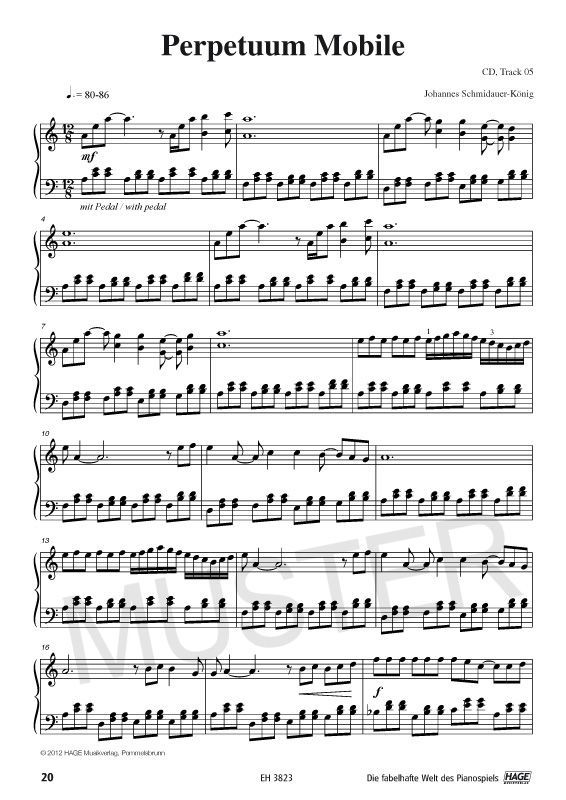 Noten Die fabelhafte Welt des Pianospiels 1 Schmidauer König Johannes Hage 3823