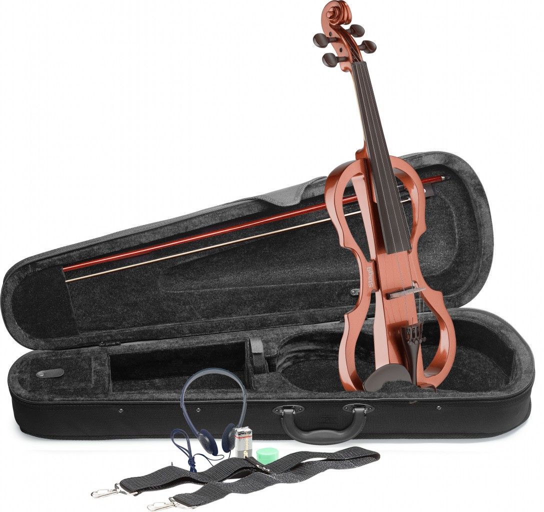Stagg E-Violine EVN X-4/4 VBR Burst incl. Etui, Bogen, Kopfhörer, ... Stagg E-Violine EVN X-4/4 VBR Burst incl. Etui, Bogen, Kopfhörer, ...
