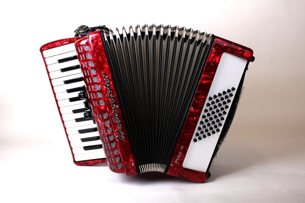 Weltmeister Perle 48 Akkordeon Stylish rot, 26 48 2 3 , 48 Bässe  - Onlineshop Musikhaus Markstein