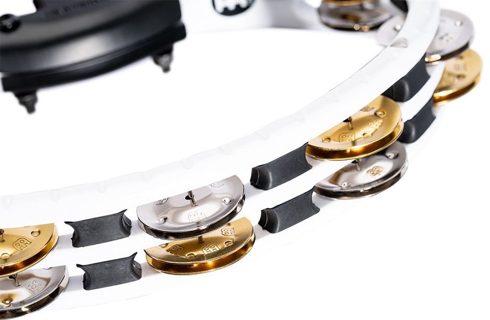 Meinl TMT2M-WH Drum Tambourin Stahl-/ Messingschellen 