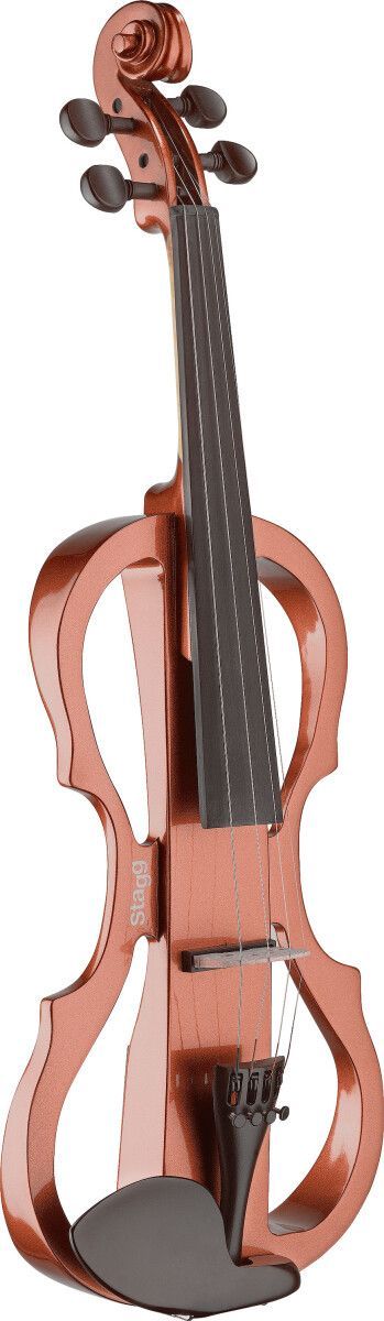 Stagg E-Violine EVN X-4/4 VBR Burst incl. Etui, Bogen, Kopfhörer, ...