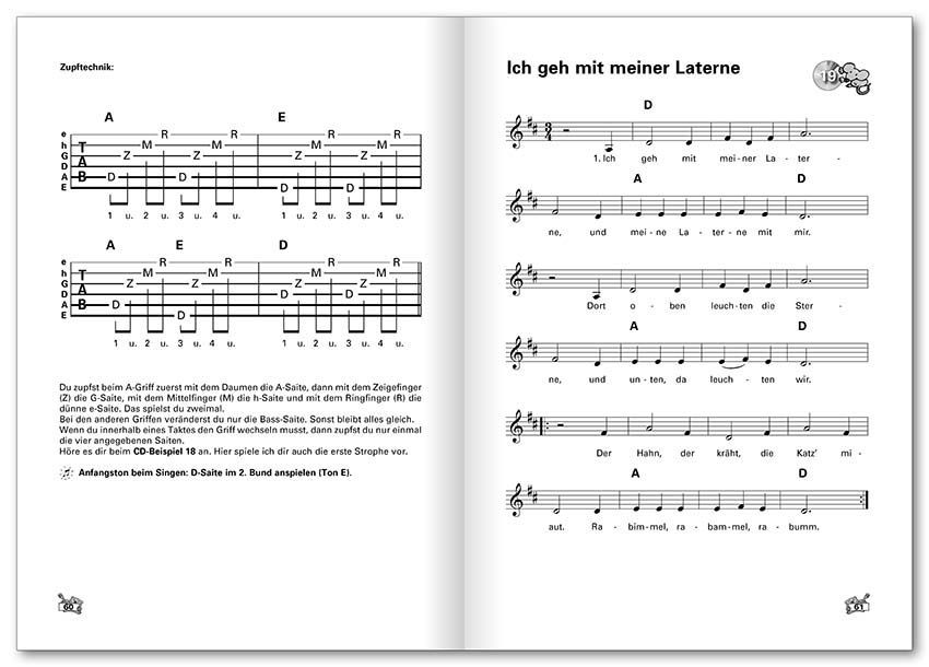 Noten Kinderliederbuch für Gitarre incl. CD Peter Bursch Voggenreiter 0387/3