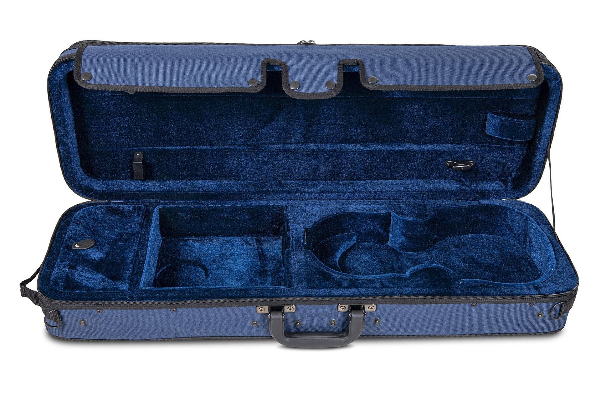 Etui Violine 3/4 Größe CVK 02 Rechteck-Koffer blau mit Rucksackträgern Etui Violine 3/4 Größe CVK 02 Rechteck-Koffer blau mit Rucksackträgern