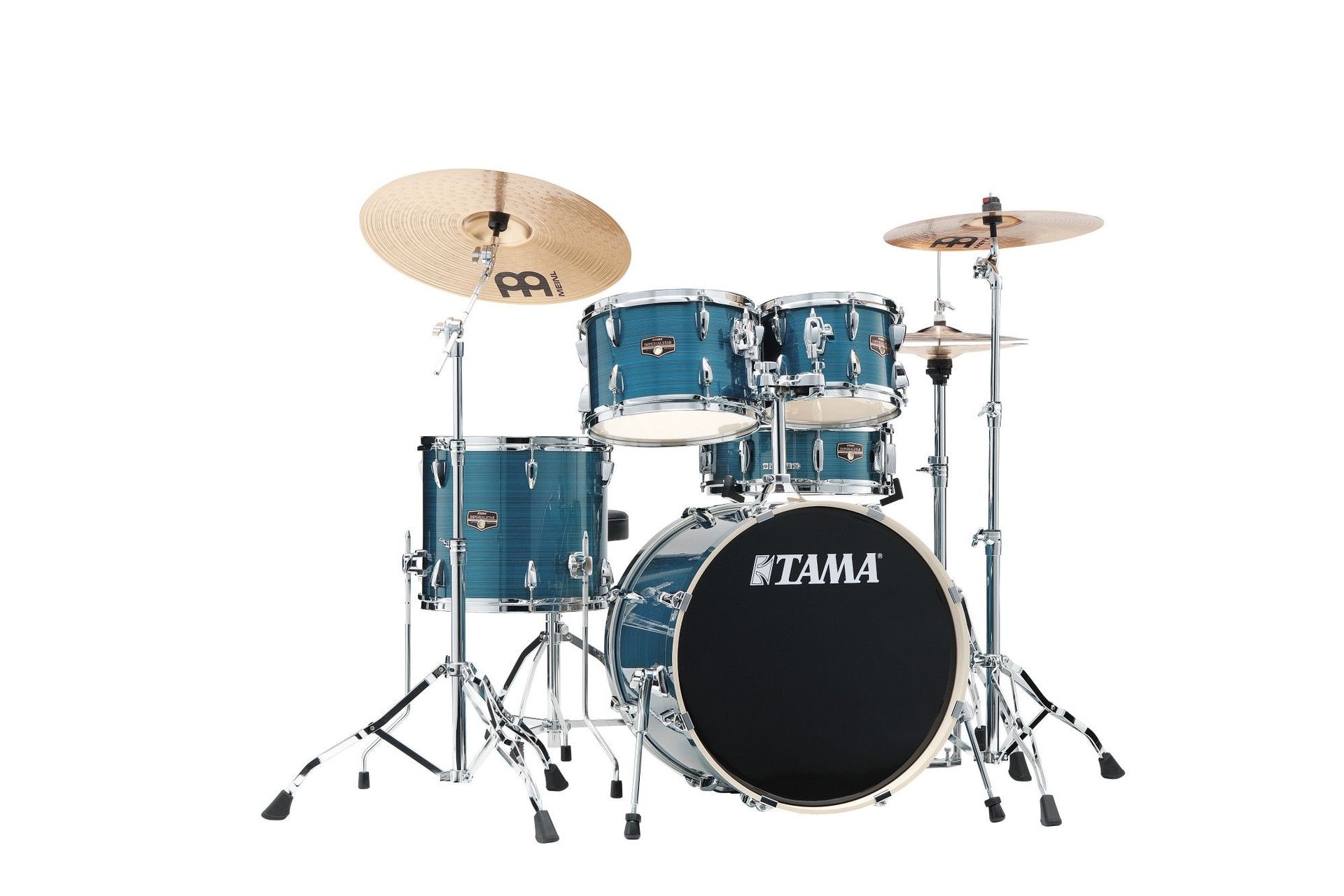 TAMA Imperialstar Drumset 5pcs Hairline Blue + Meinl HCS Set 20"