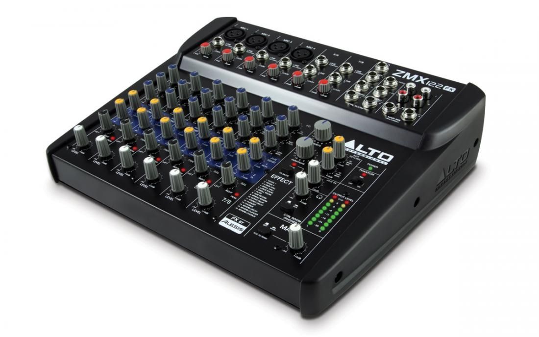 Alto ZMX122FX  ZEPHYR Mixer, 4 Mikrofoneingänge, 2 Stereoinputs, Effekt, 48V, EQ