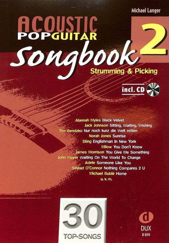 Noten Acoustic Pop Guitar Songbook 2 DUX 874 incl. CD Langer Michael