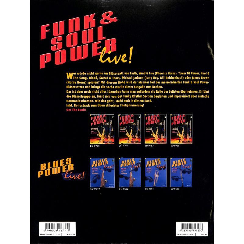 Noten Funk & Soul Power live! incl. CD für Posaune ED 9766  playalong
