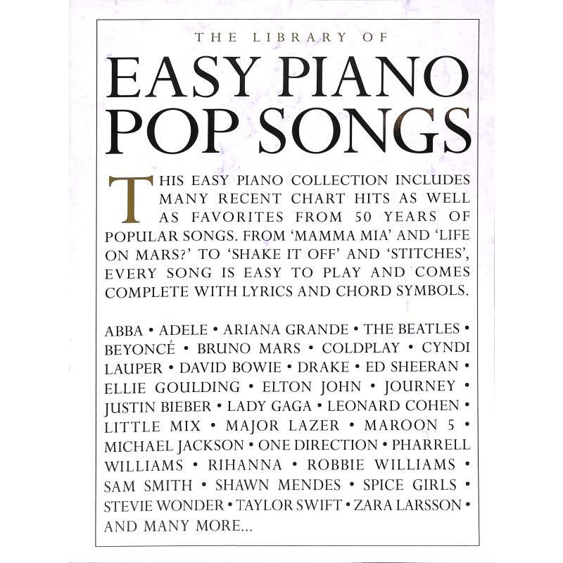 Noten Easy Piano Pop songs Klavier incl. Text & Akkorde music sales MSAM 1011461