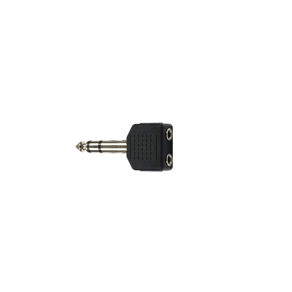 Festadapter 6,3mm Stereoklinkenstecker  2x 3,5mm Stereoklinkenbuchse