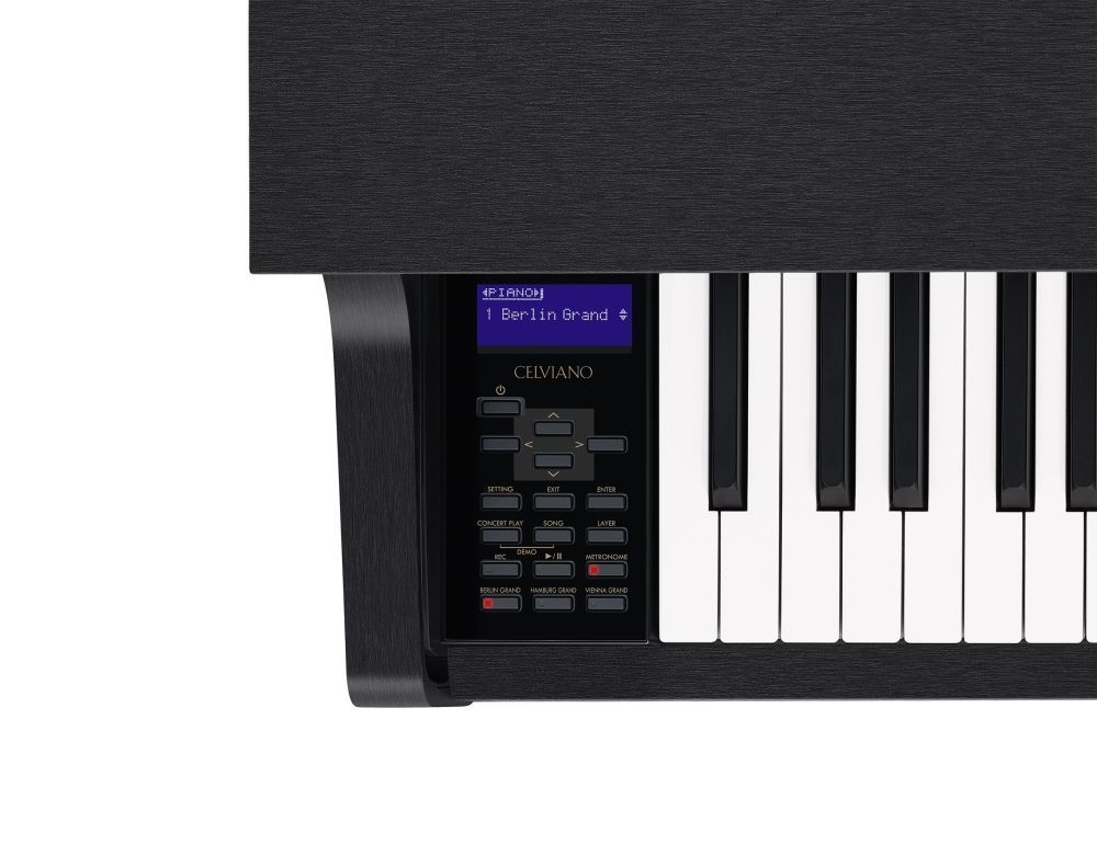 Casio GP-310 BK Bechstein Digitalpiano, Hybrid-Hammermechanik und Holztastatur
