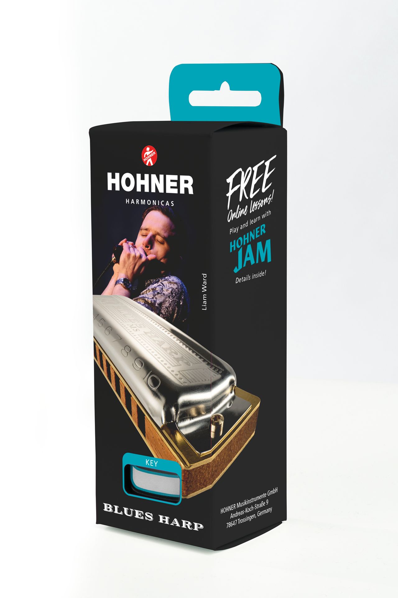 Hohner Blues Harp D-Dur /20 Mundharmonika HOM533036P