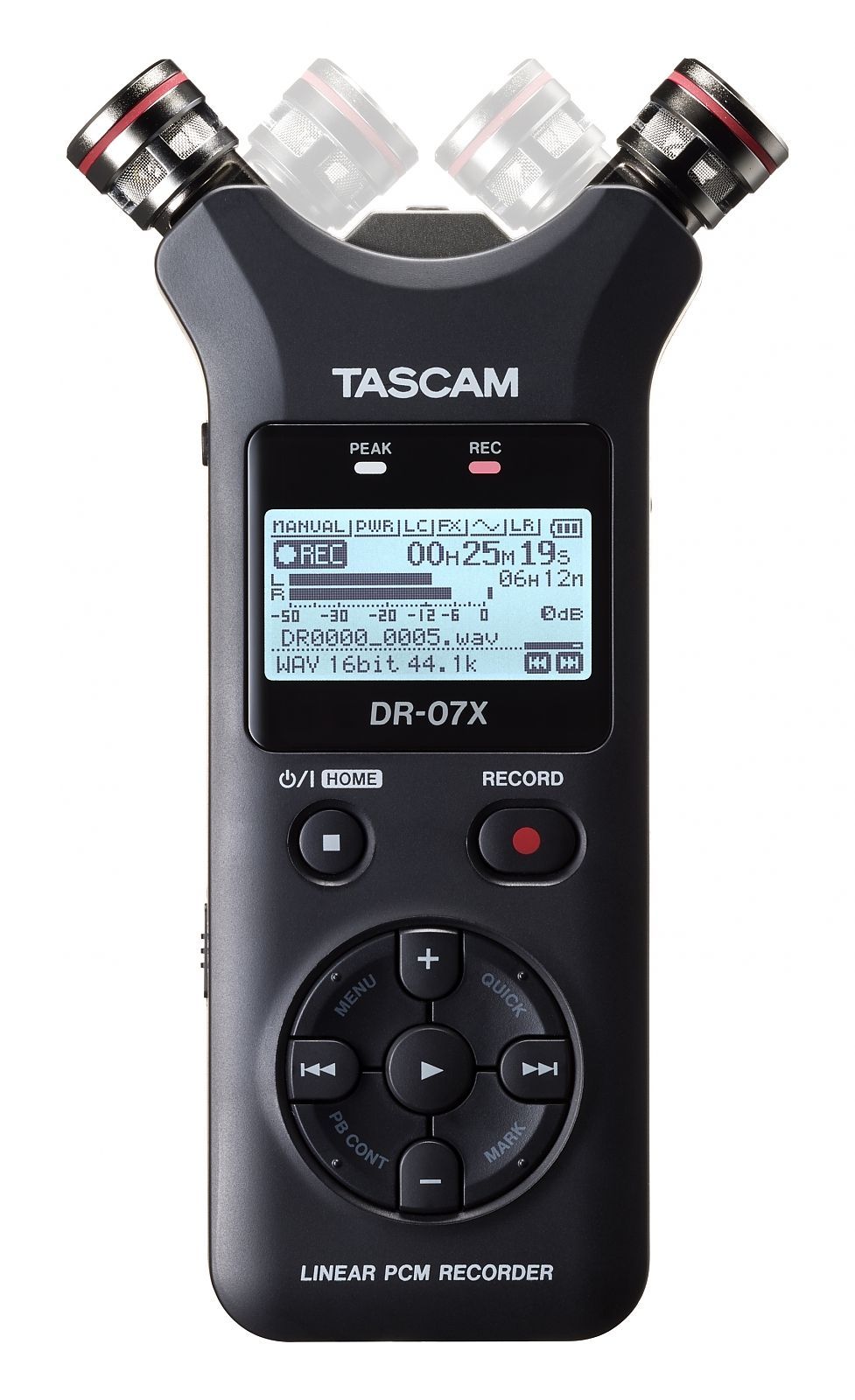 Tascam DR-07X  tragbarer Digitalrecorder und USB-Audiointerface