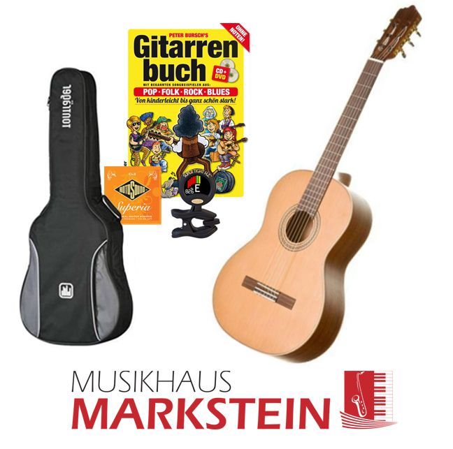 MarkGuitar Konzertgitarren SET Advanced, Paket: Gitarre lernen