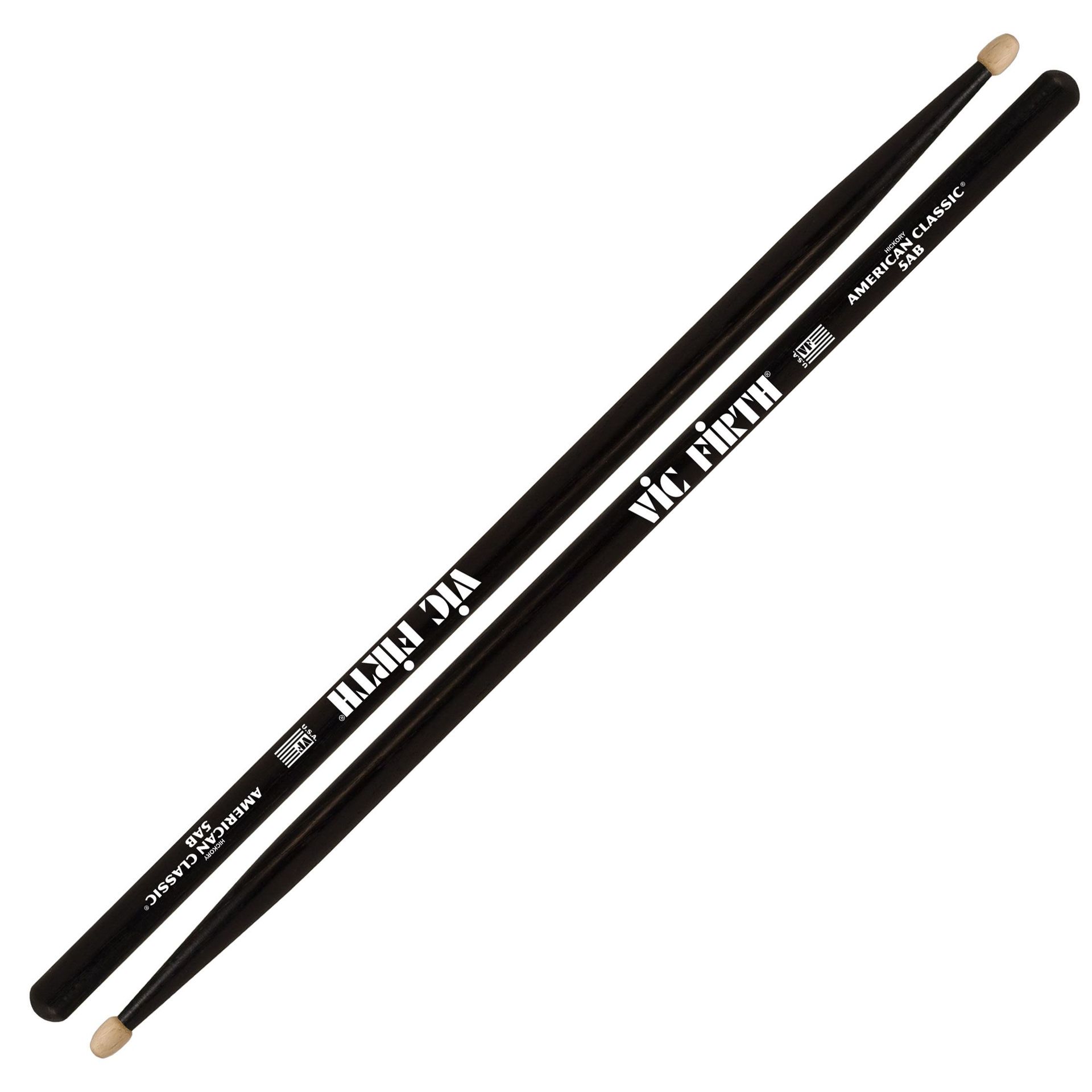 VIC FIRTH 5AB Black Finish Drumsticks
