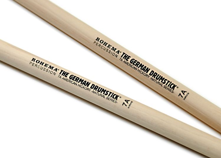 Rohema 7A Natural Hickory Drumsticks 61325 2U