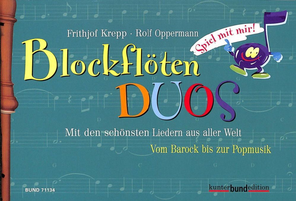 Noten Spiel mit mir Blockflöten Duos Frithjof Krepp 71134