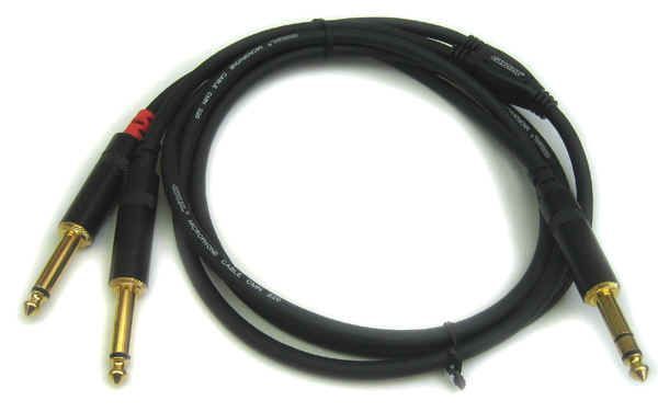 Cordial CFY 1,5 VPP 1,5m, 6,3mm Stereo Klinke2x 6,3mm Mono Klinke, Insertkabel