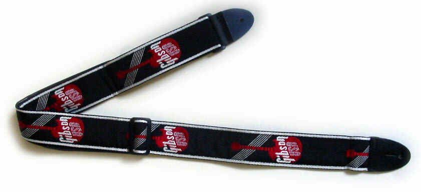 Gibson ASGG-600 Woven Gitarrengurt, Guitarstrap mit Gibson-Logo, c.a. 5 cm breit