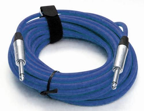 Gitarrenkabel 6,3mm Klinke/Klinke, Mono, Neutrik, 10 Meter, blau