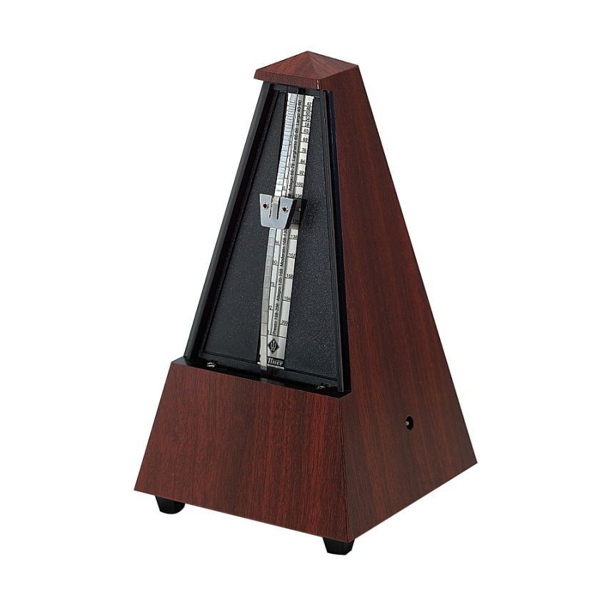 Wittner 845 Metronom ohne Glocke, mechanisches Pyramiden-Pendel-Taktell, nußbaum_00000432_