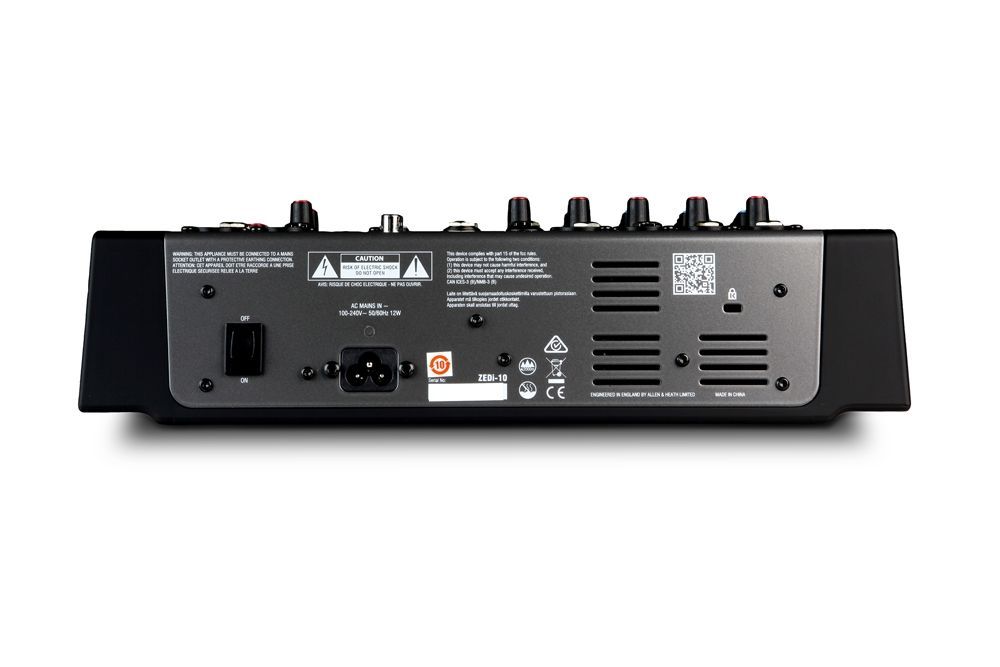 Allen & Heath ZEDi-10 Mixer mit 4x4 USB Interface (24bit / 96KHz), inkl. Cubase _00033514_