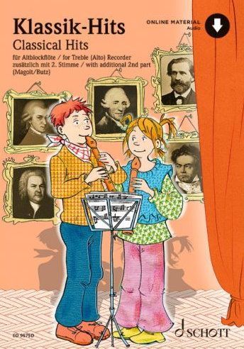 Noten Klassik-Hits (+Online Audio) für 1-2 Altblockflöten ED9575D